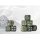 W’adrhŭn Logo on Green Marbled Dice with White Pips- 24 per pack