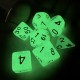 Kit de 7 dés phosphorescent