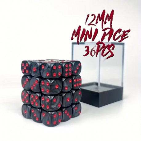 Kit de 36 des 6 - Noir et rouge
