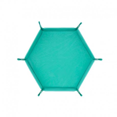 Piste de dés turquoise ext noir 17.5cm de large 24 cm diagonale