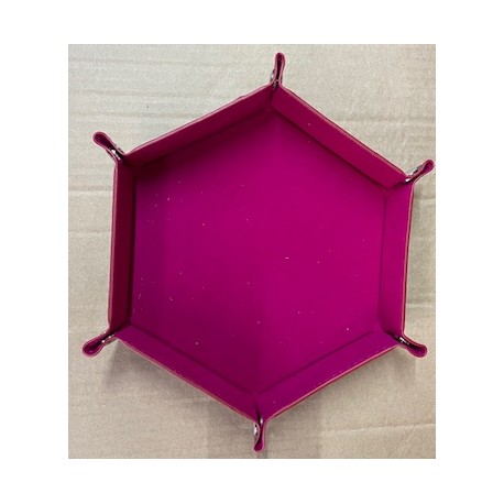 Piste de dés rose ext noir 17.5cm de large 24 cm diagonale