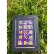 Kit de 15 des 6 violet nacré ,print vert pâle & tête de mort , boîte métallique