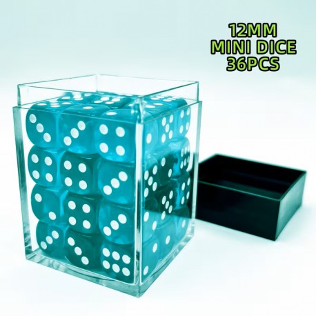 Kit de 36 des 6 - bleu et blanc