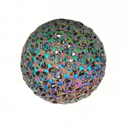 Dé 100 métallique creux motif de Dragons étincelants multicolores