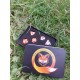 Set de 7 dés Renard orange blanc , print noir dans boîte metallique thématisée