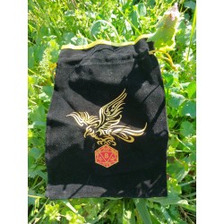 Trés Grande bourse velour Phenix D20 22* 15 cm