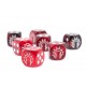 Conquest First Blood Logo on Dark Red/Black Marbled Dice - 24 per pack