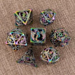 Sets de 7 des creux en métal Multicolore (D4, D6, D8, D10, D%, D12, D20 )