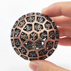 D100 Métallique creux cuivre rouge