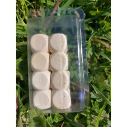 blister de 8 dés bois vierges 16 mm