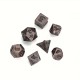 kit de 7 mini-dés métalliques classiques ,cuivre rouge de 5mm