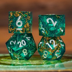 Cœur de Brocéliande | Set de dés JDR à cœur liquide