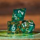 Cœur de Brocéliande | Set de dés JDR à cœur liquide
