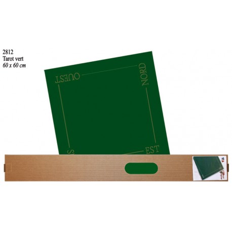 Tapis&nbsp;Tarot&nbsp;Coeur&nbsp;de&nbsp;Pique&nbsp;Vert&nbsp;60&nbsp;X&nbsp;60cm