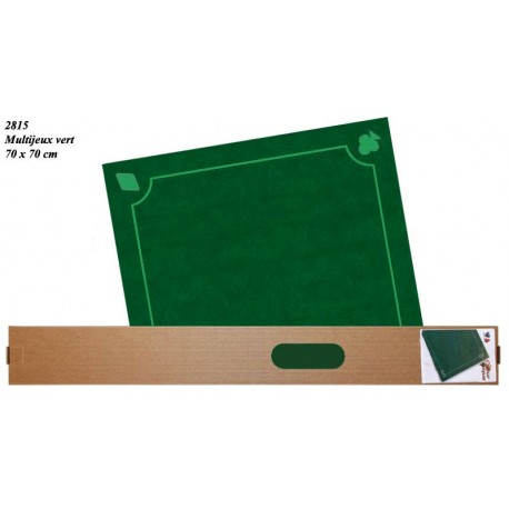 Tapis&nbsp;Multijeux&nbsp;Coeur&nbsp;de&nbsp;Pique Vert 70&nbsp;X&nbsp;70cm