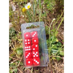Blister De 10 D6 De 14mm Classiques .rouges Opaques