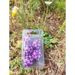 Blister De 5 D30 Violet Print Blanc