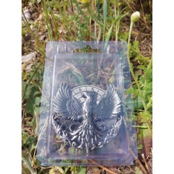 Blister Dé Rotatif 6 En 1 D20 D12 D10 D8 D6 D4 Métal Couleur Argent Foncé Type Phenix