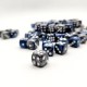 Kit De 36 Des 6 - Bleu Gris Perle Print Blanc En Blister