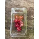 set de 7 dés pearl rouges encre blanche