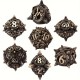 kit de 7 dés métalliques Dragon Mine , couleur sombre bronze