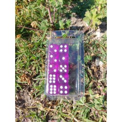 Blister De 10 D6 De 14mm Classiques . Fushias Translucides
