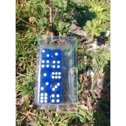 Blister De 10 D6 De 14mm Classiques . Bleus Translucides