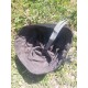 Grande Bourse velour noir 17,5 cm /31 cm multirangement