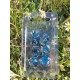 Blister Kit De 7 Des Résine. Oeil Bleu Mouvant .bleu&nbsp; Translucide .&nbsp;print Argent