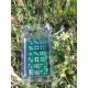 Kit De 36 Des 6 - Vert Transparent . Paillette Et Print Blanc .en Blister