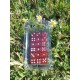 Kit De 36 Des 6 - Marron Transparent . Paillette Et Print Blanc .en Blister