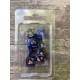 Set de 7 dés pailletés bleu nuit et noir encre dorée