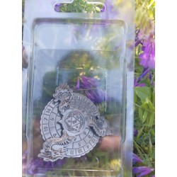 Dé Rotatif 6 En 1 .d20 D12 D10 D8 D6 D4 . Métal . Couleur Argent Type Dragonhead