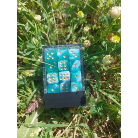 Kit De 36 Des 6 - Jade Blanc Perle Print Or