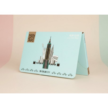 3d Color City New York