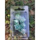 Kit De 7 Dés Métalliques Creux Faces Feuilles . Argenté & Vert8