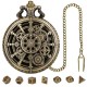 Set De 7 Mini Dés En Métal Couleur Bronze & Boitier Type Gousset Style Steampunk