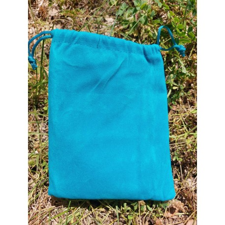 Bourse Velour Turquoise 15x12 Cm