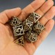 Sets De 7 Des Creux En Métal Lianes Teinte Bronze( D4. D6. D8. D10. D%. D12. D20 )