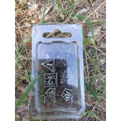 Sets De 7 Des Creux En Métal Lianes Teinte Bronze( D4. D6. D8. D10. D%. D12. D20 )