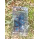 Kit De 7 Dés Métalliques Entrelacés Creux Argent . Print Bleu