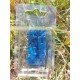Blister Kit De 8 Des Carrés 6 Faces .perle Bleu .print Noir De 16mm