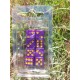 Blister Kit De 8 Des 6 Faces Nacré Bleu Violet .print Doré De 16mm