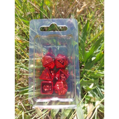 Blister Kit De 7 Des électroplaqués Rouges