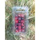 Kit De 36 Des 6 - Rouge Noir Perle Print Blanc En Blister