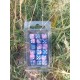 Kit De 36 Des 6 - Bleu Rose Perle Print Blanc En Blister