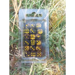 Kit De 36 Des 6 - Or Noir Perle Print Or En Blister