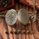 Set De 7 Mini Dés En Métal Couleur Bronze & Boitier Type Gousset Style Steampunk Mini Gear