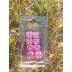 Blister Kit De 8 Des 6 Faces Rosé .print Blanc De 16mm