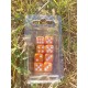 Blister Kit De 8 Des 6 Faces . Orange .print Blanc De 16mm